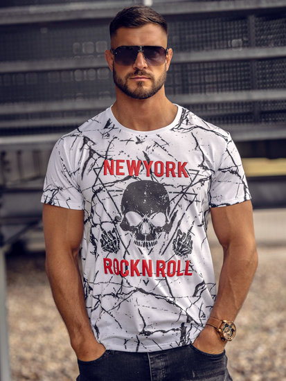 Men's Printed T-shirt White Bolf Y70030A