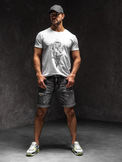 Men's Printed T-shirt White Bolf Y70052