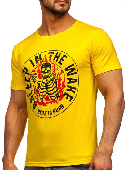 Men's Printed T-shirt Yellow Bolf KS2631