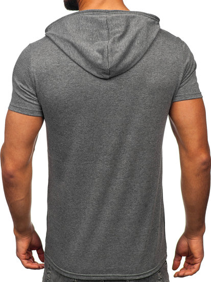 Men's Printed T-shirt with Hood Graphite Bolf 8T978