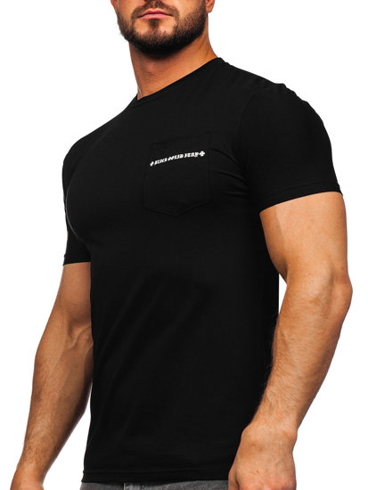 Men's Printed T-shirt with Pocket Black Bolf MT3044