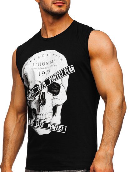 Men's Printed Tank Top Black Bolf 14807