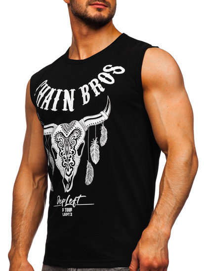 Men's Printed Tank Top Black Bolf 14809