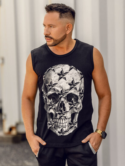 Men's Printed Tank Top Black Bolf 14817