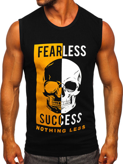 Men's Printed Tank Top Black Bolf 14819