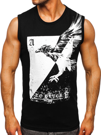 Men's Printed Tank Top Black Bolf 14821