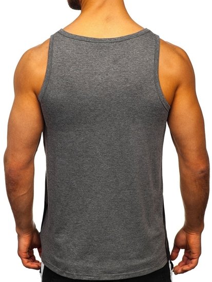 Men's Printed Tank Top Graphite Bolf SS11055