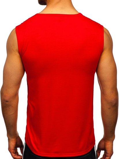 Men's Printed Tank Top Red Bolf KS2091