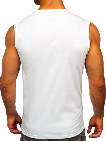 Men's Printed Tank Top White Bolf 14805