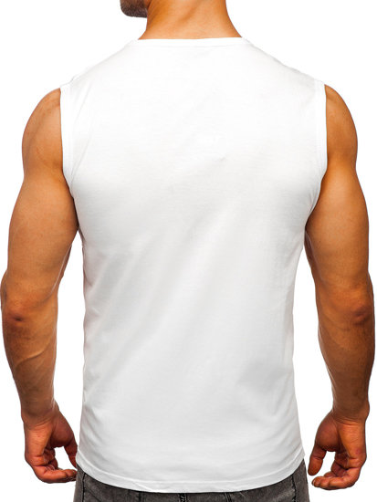 Men's Printed Tank Top White Bolf 14807