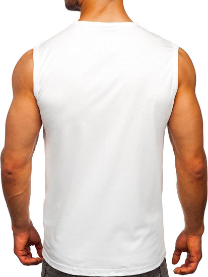 Men's Printed Tank Top White Bolf 14809