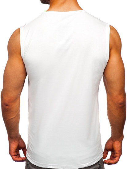 Men's Printed Tank Top White Bolf 14810