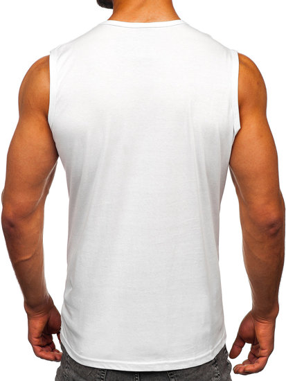 Men's Printed Tank Top White Bolf 14814