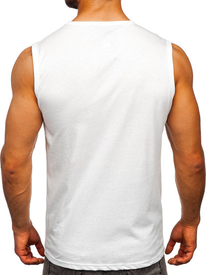 Men's Printed Tank Top White Bolf 14820