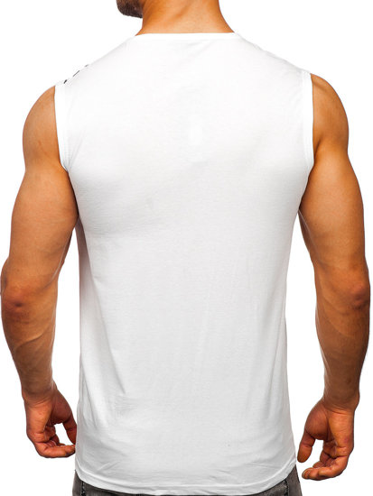 Men's Printed Tank Top White Bolf 14821