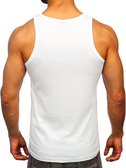 Men's Printed Tank Top White Bolf 14830