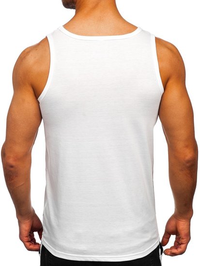 Men's Printed Tank Top White Bolf HY812