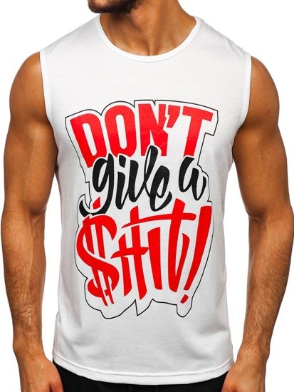 Men's Printed Tank Top White Bolf KS2074