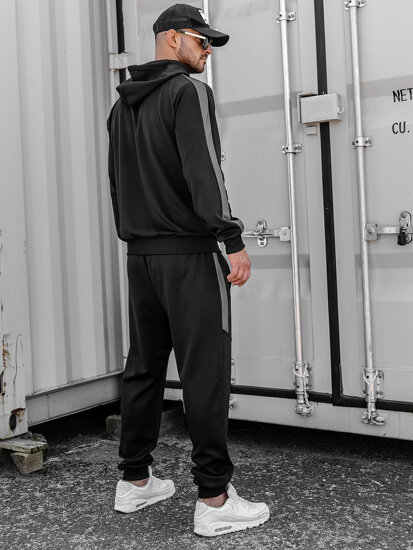 Men's Printed Tracksuit with hood Black Bolf 8C8115A