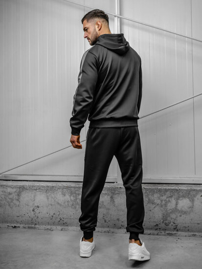 Men's Printed Tracksuit with hood Black Bolf 8C8115A