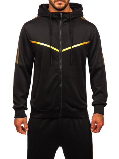 Men's Printed Tracksuit with hood Black Bolf 8C8117