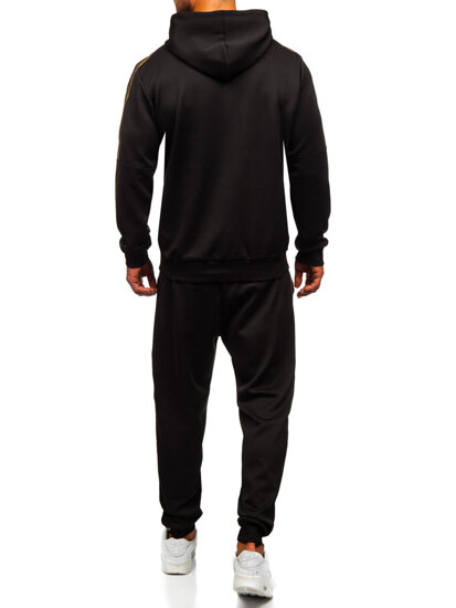 Men's Printed Tracksuit with hood Black Bolf 8C8117