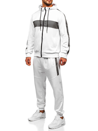 Men's Printed Tracksuit with hood White Bolf 8C8115