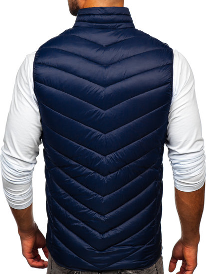 Men's Quilted Gilet Navy Blue Bolf 13073