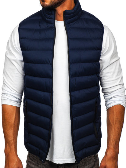 Men's Quilted Gilet Navy Blue Bolf 5M711