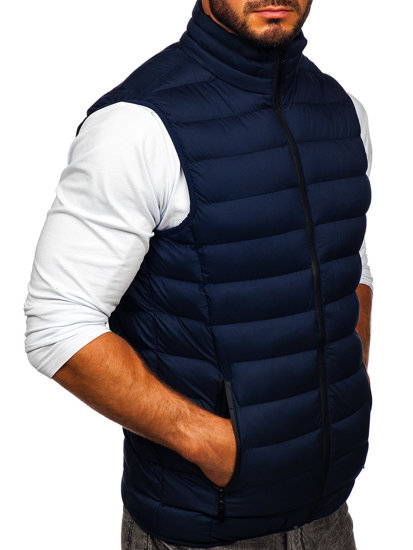 Men's Quilted Gilet Navy Blue Bolf 5M711