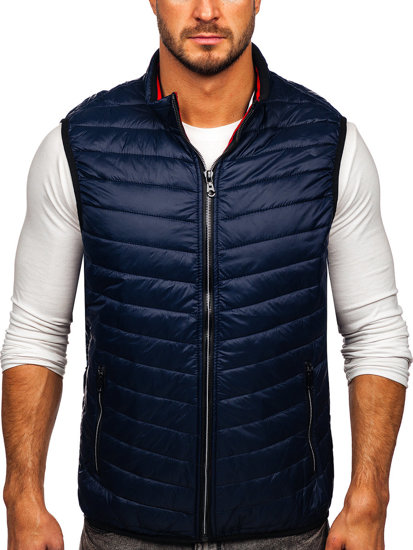 Men's Quilted Gilet Navy Blue Bolf 7103