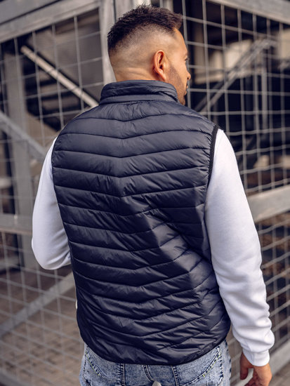 Men's Quilted Gilet Navy Blue Bolf 7103A