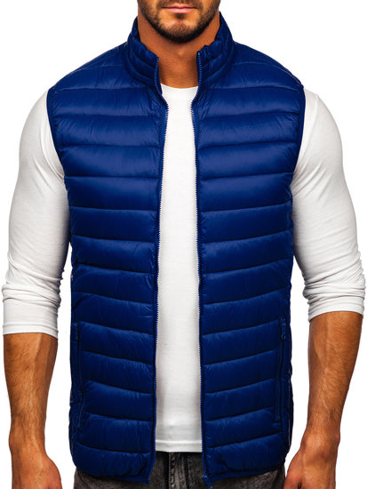 Men's Quilted Gilet Navy Blue Bolf LY32