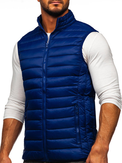 Men's Quilted Gilet Navy Blue Bolf LY32