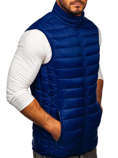 Men's Quilted Gilet Navy Blue Bolf LY32