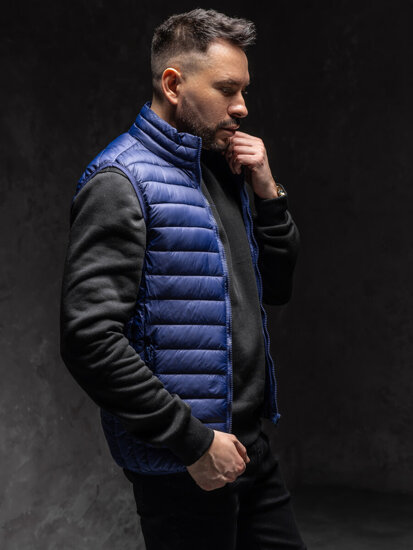 Men's Quilted Gilet Navy Blue Bolf LY32A1