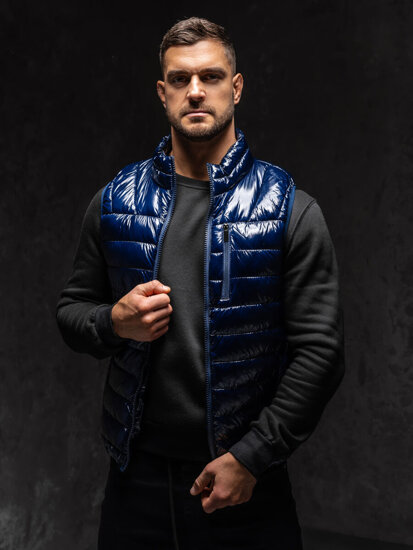 Men’s Quilted Gilet Navy Blue Bolf R0109AA1