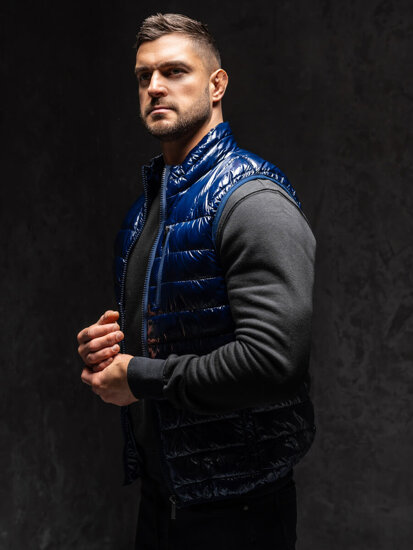 Men’s Quilted Gilet Navy Blue Bolf R0109AA1