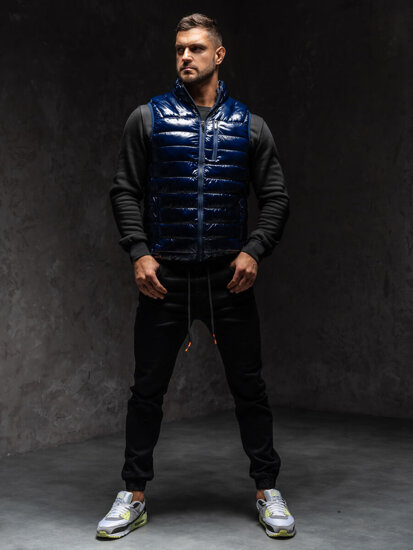 Men’s Quilted Gilet Navy Blue Bolf R0109AA1