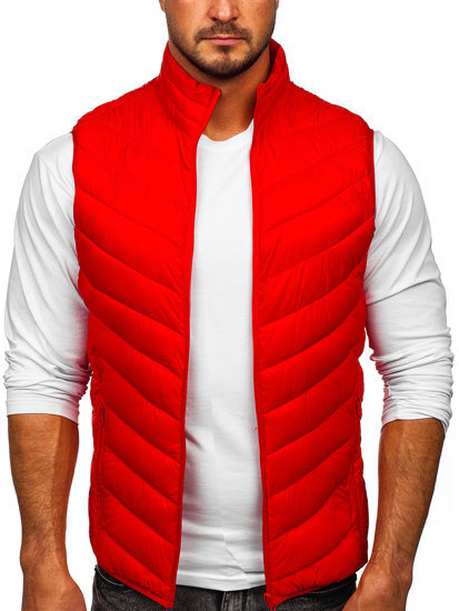 Men's Quilted Gilet Red Bolf 13073