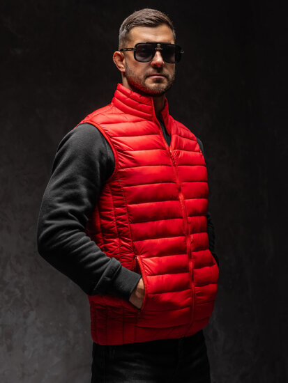 Men's Quilted Gilet Red Bolf LY32A1