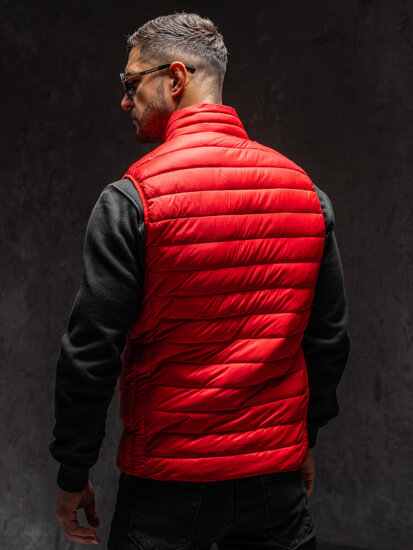 Men's Quilted Gilet Red Bolf LY32A1