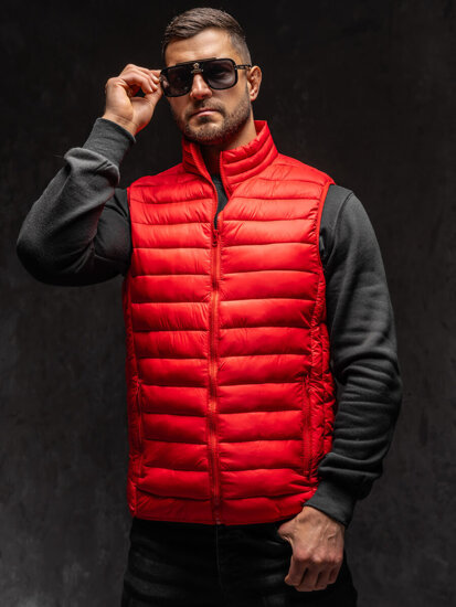 Men's Quilted Gilet Red Bolf LY32A1