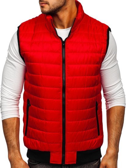 Men's Quilted Gilet Red Bolf MY77