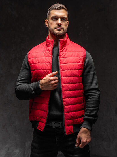 Men's Quilted Gilet Red Bolf MY77A1