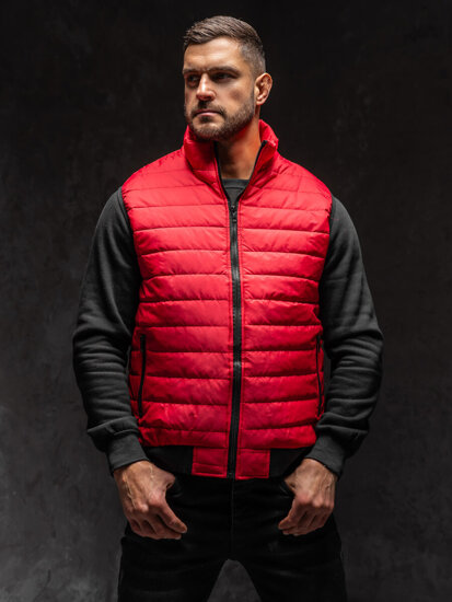 Men's Quilted Gilet Red Bolf MY77A1