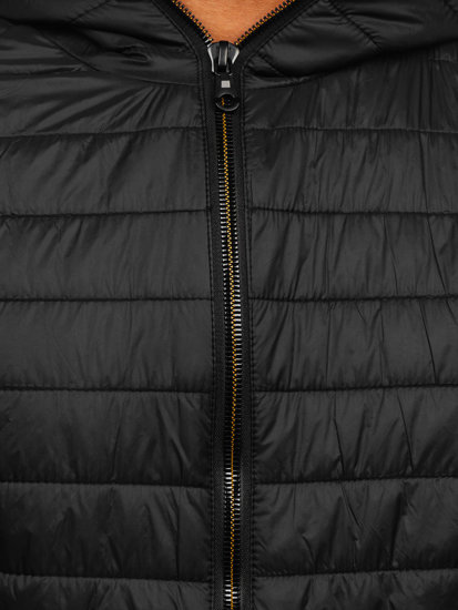 Men's Quilted Hooded Gilet Black Bolf 7106