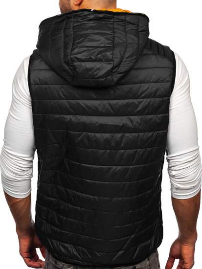 Men's Quilted Hooded Gilet Black Bolf 7106