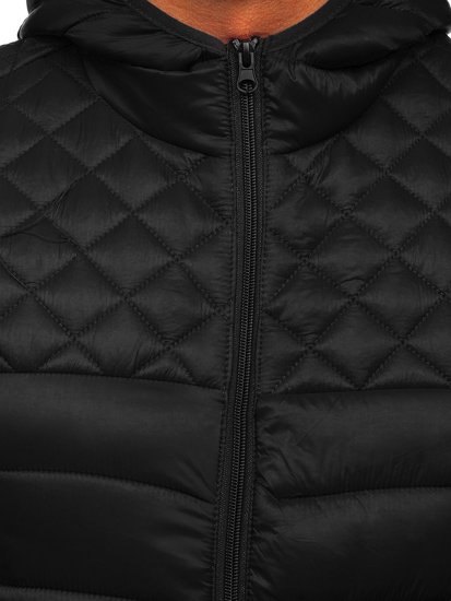 Men's Quilted Hooded Gilet Black Bolf HDL88003