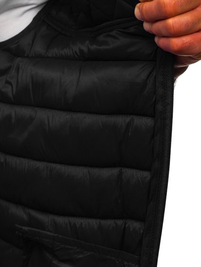 Men's Quilted Hooded Gilet Black Bolf HDL88003